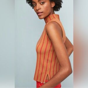 MOTH / ANTHROPOLOGIE Rochester Sleeveless Top Mock Neck Top - Honey - Sz XS